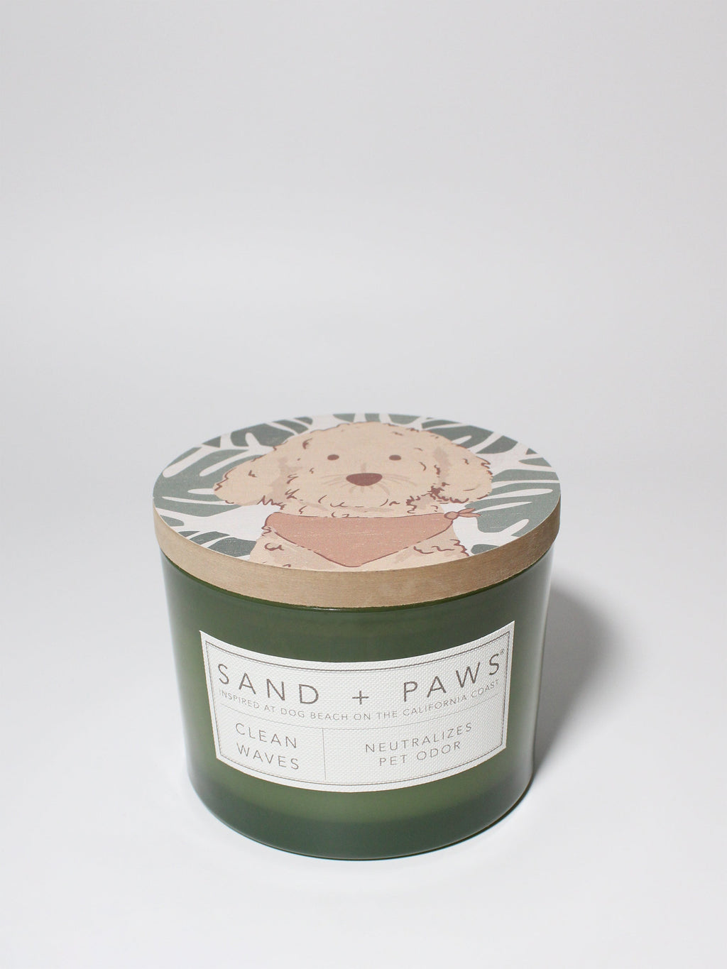 Sand + Paws Clean Waves 12 oz scented candle Premium