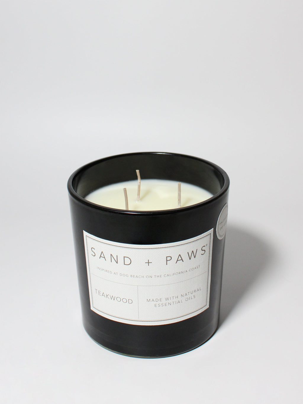 Sand + Paws Teakwood 21 oz scented candle Premium