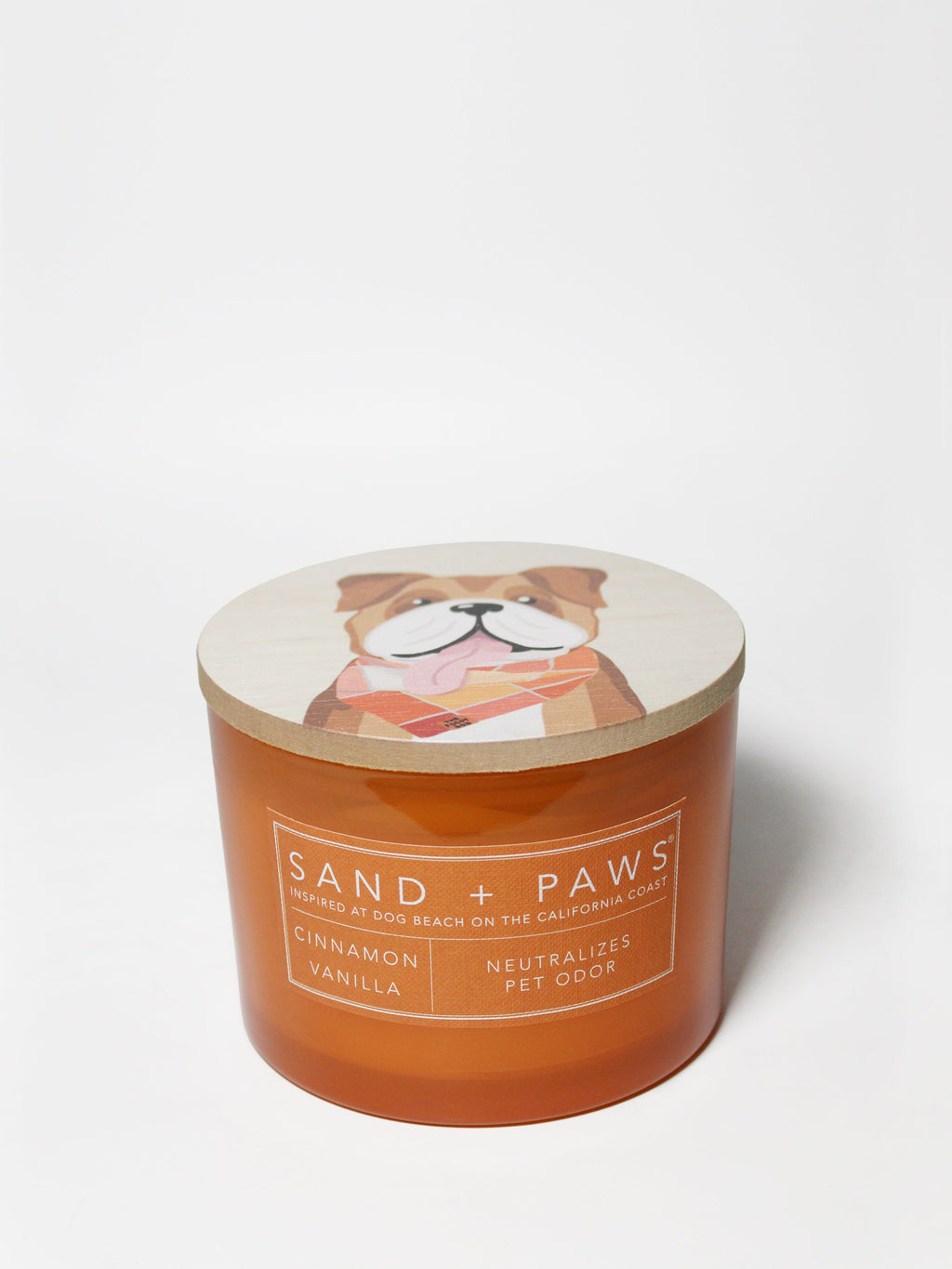 Sand + Paws Cinnamon Vanilla 12 oz scented candle Premium