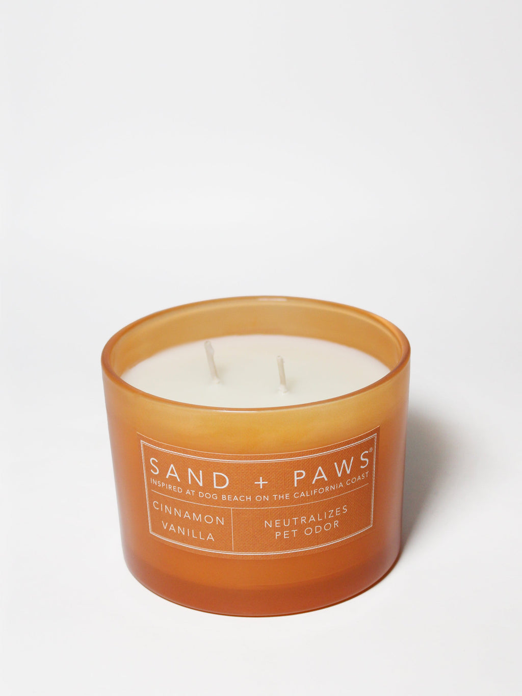 Sand + Paws Cinnamon Vanilla 12 oz scented candle Premium