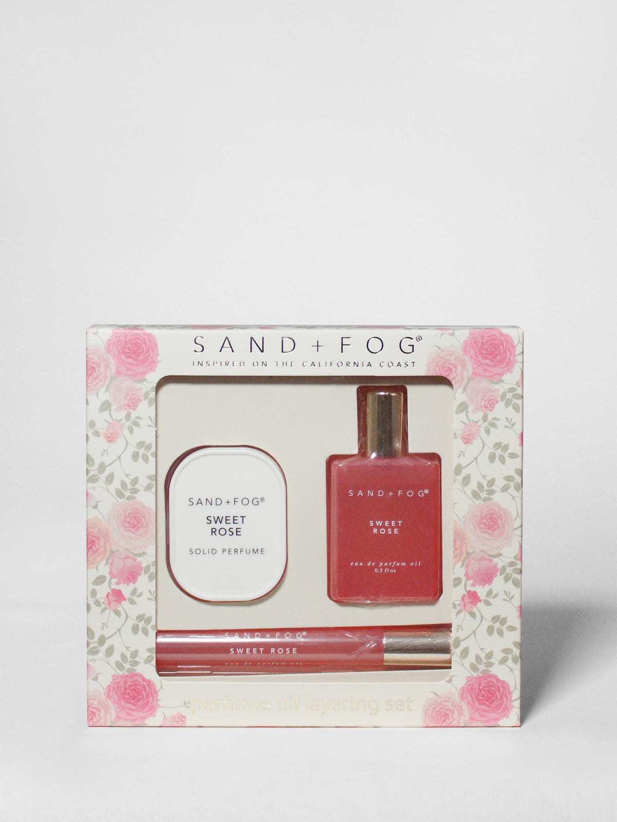 Luxurious Perfume Oil Rollerballs and Solid Perfume Set - Sweet Rose