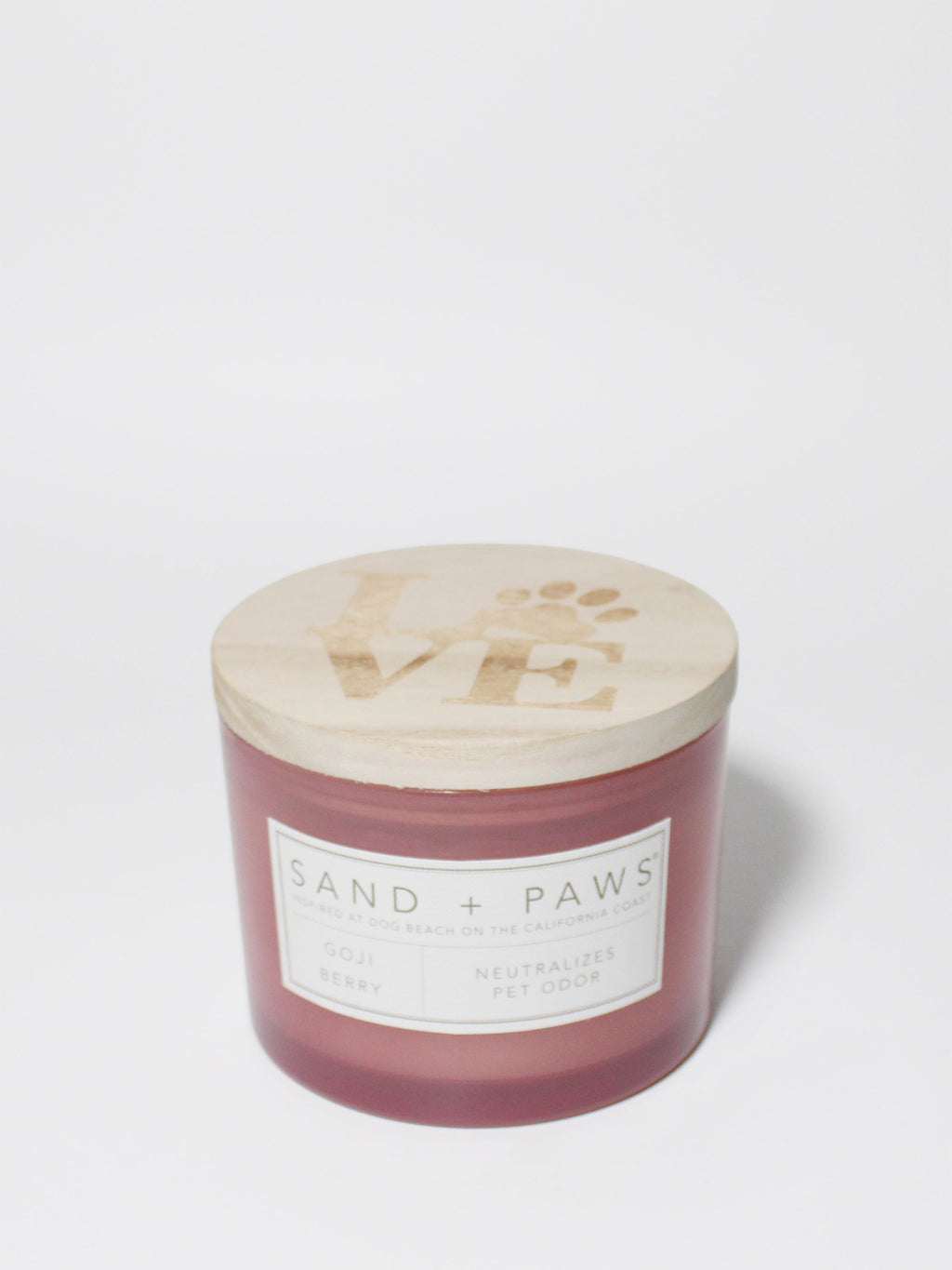 Sand + Paws Goji Berry 12 oz scented candle Premium