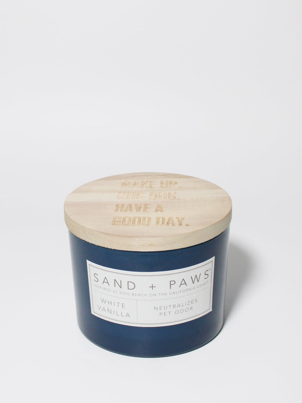 Sand + Paws White Vanilla 12 oz scented candle Premium