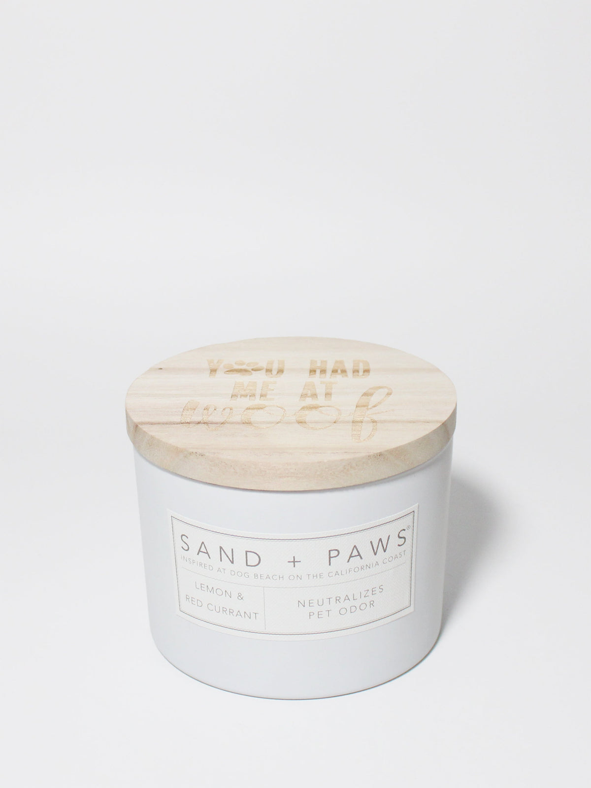 Sand + Paws Lemon & Red Currant 12 oz scented candle Premium