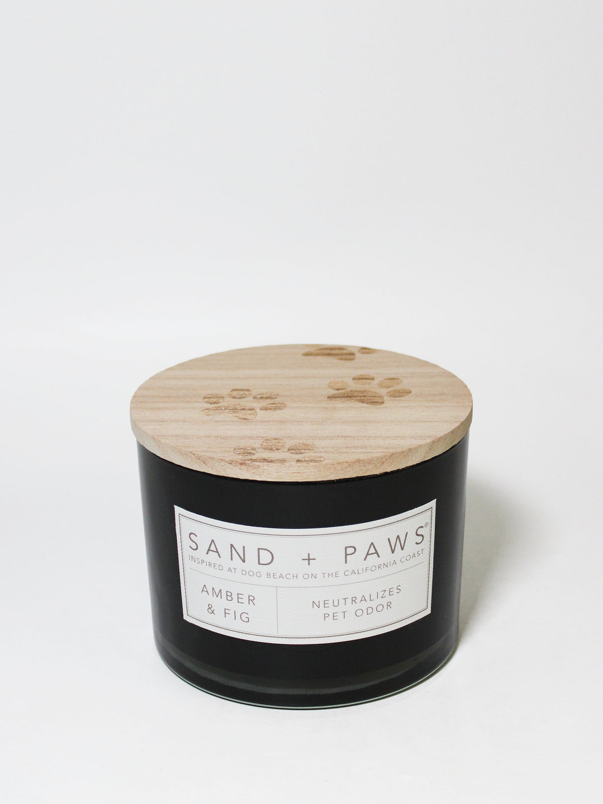 Sand + Paws Amber & Fig 12 oz scented candle Premium