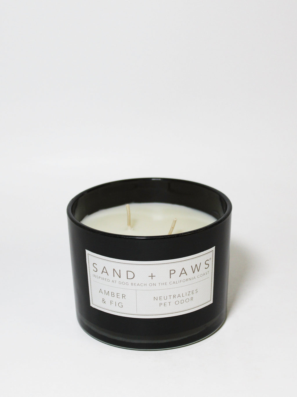 Sand + Paws Amber & Fig 12 oz scented candle Premium