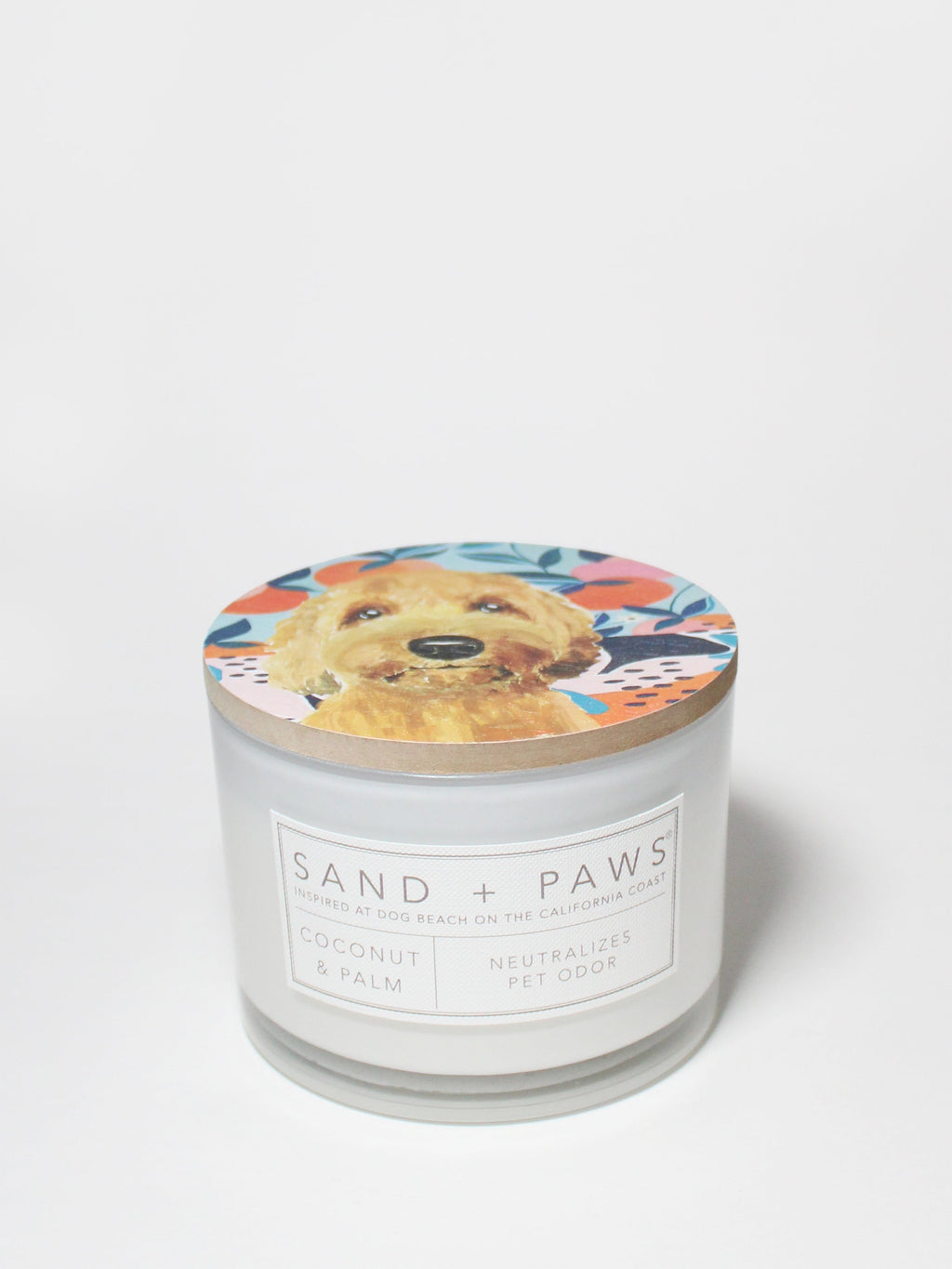 Sand + Paws Coconut & Palm 12 oz scented candle Premium
