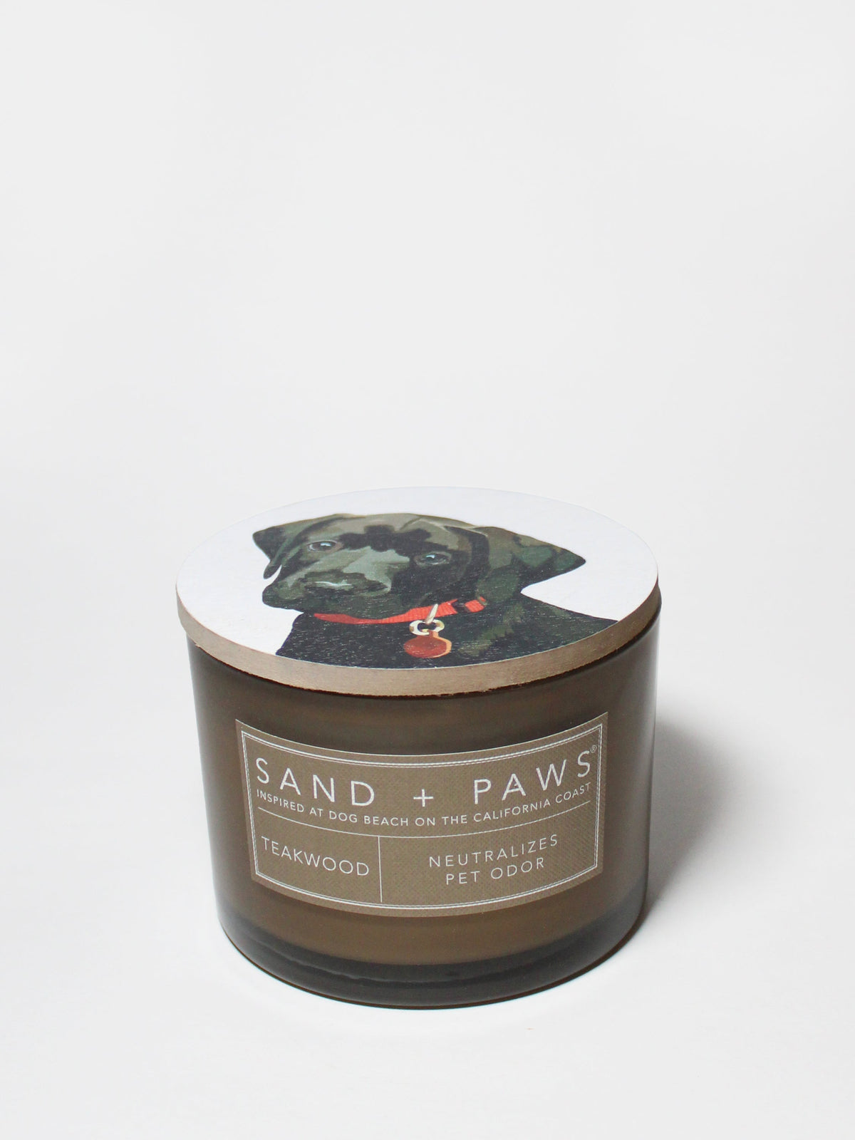 Sand + Paws Teakwood 12 oz scented candle Premium