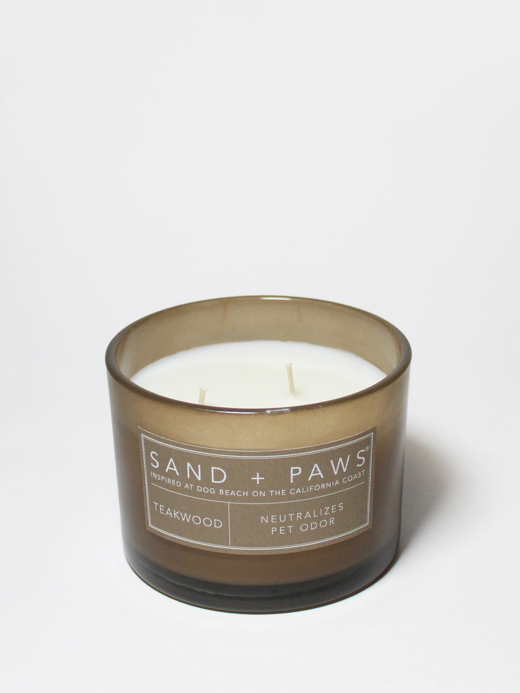 Sand + Paws Teakwood 12 oz scented candle Premium
