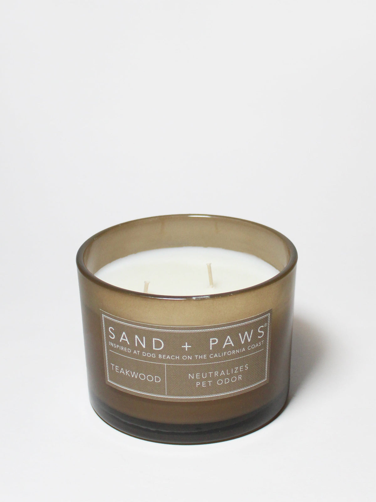 Sand + Paws Teakwood 12 oz scented candle Premium
