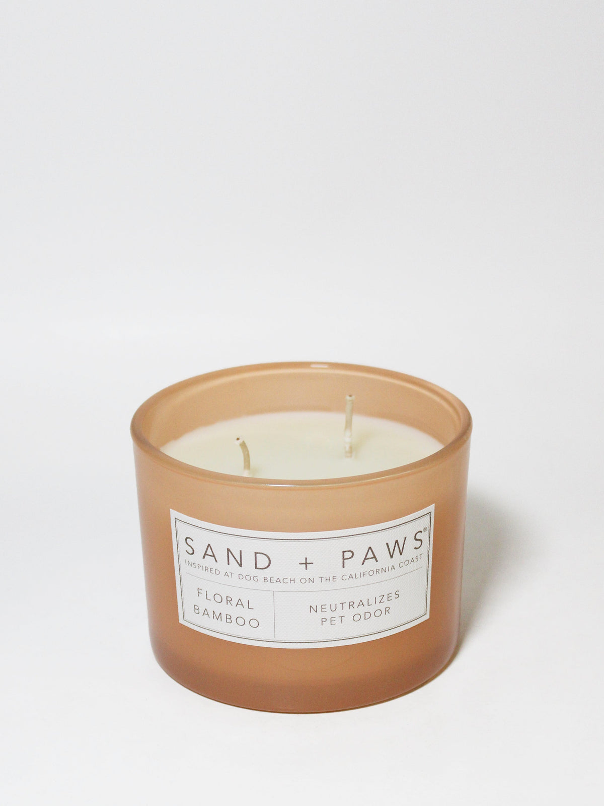 Sand + Paws Floral Bamboo 12 oz scented candle Premium