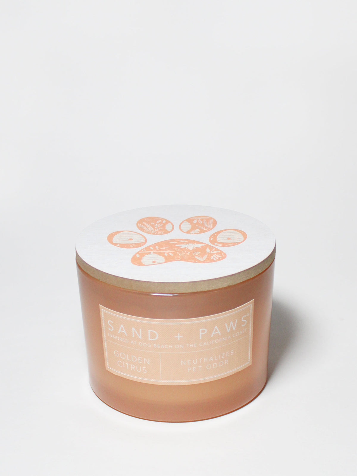 Sand + Paws Golden Citrus 12 oz scented candle Premium