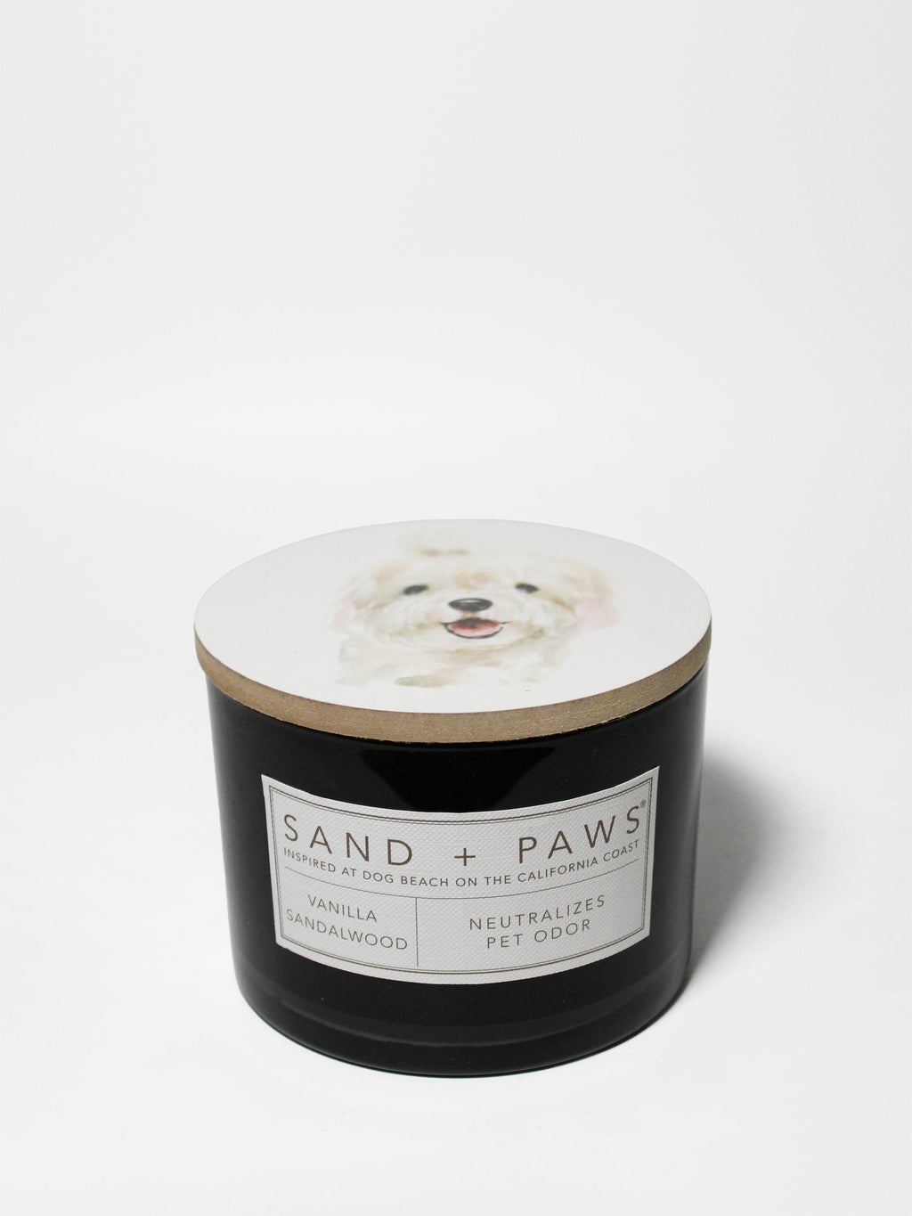 Sand + Paws Vanilla Sandalwood 12 oz scented candle Premium