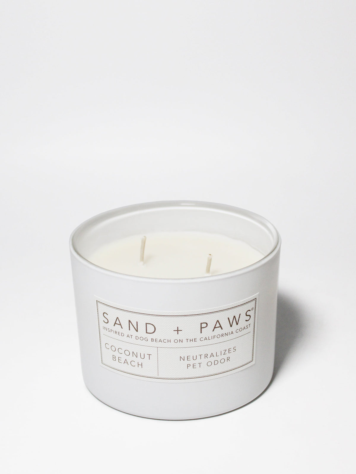 Sand + Paws Coconut Beach 12 oz scented candle Premium