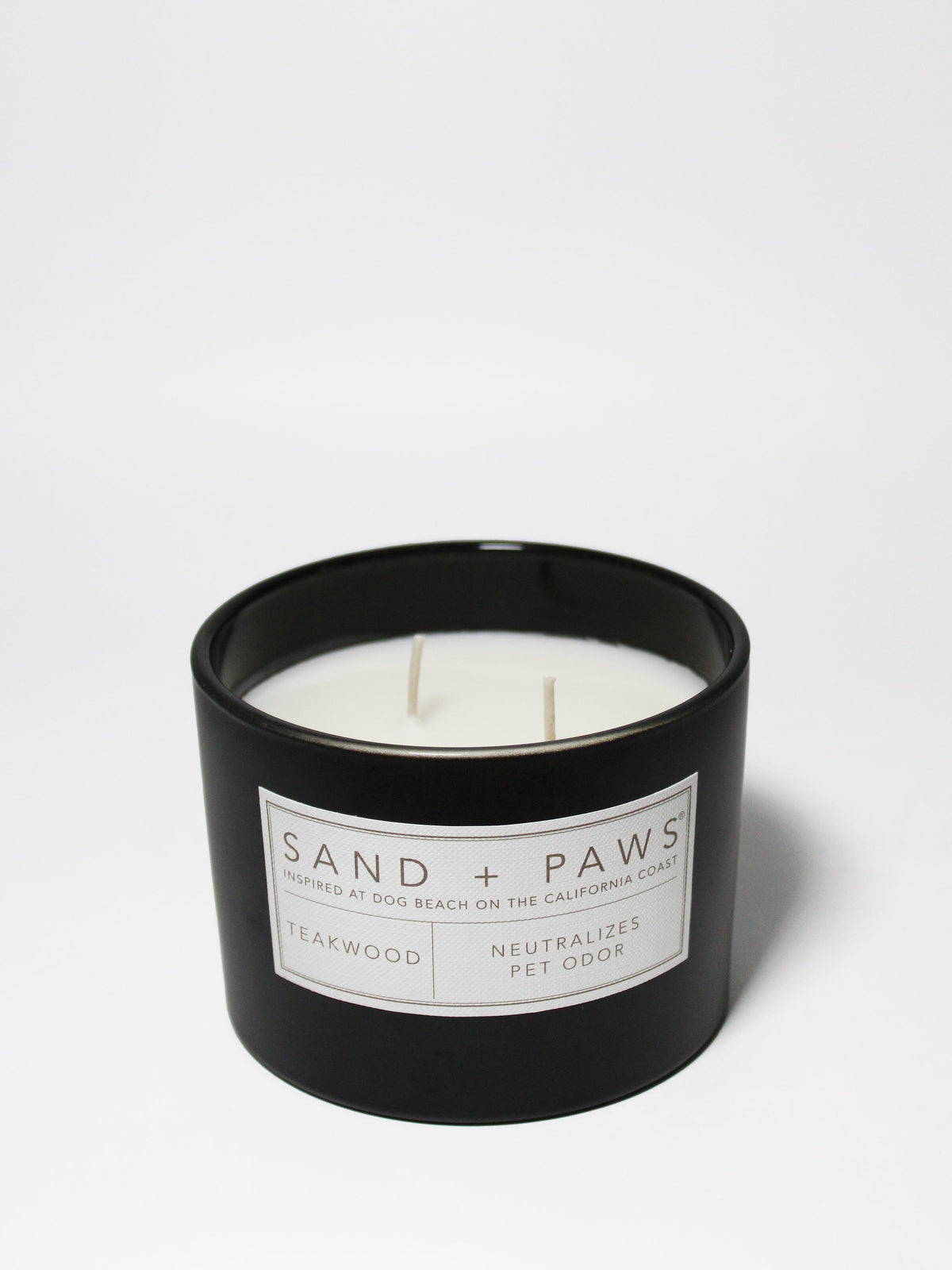 Sand + Paws Teakwood 12 oz scented candle Premium