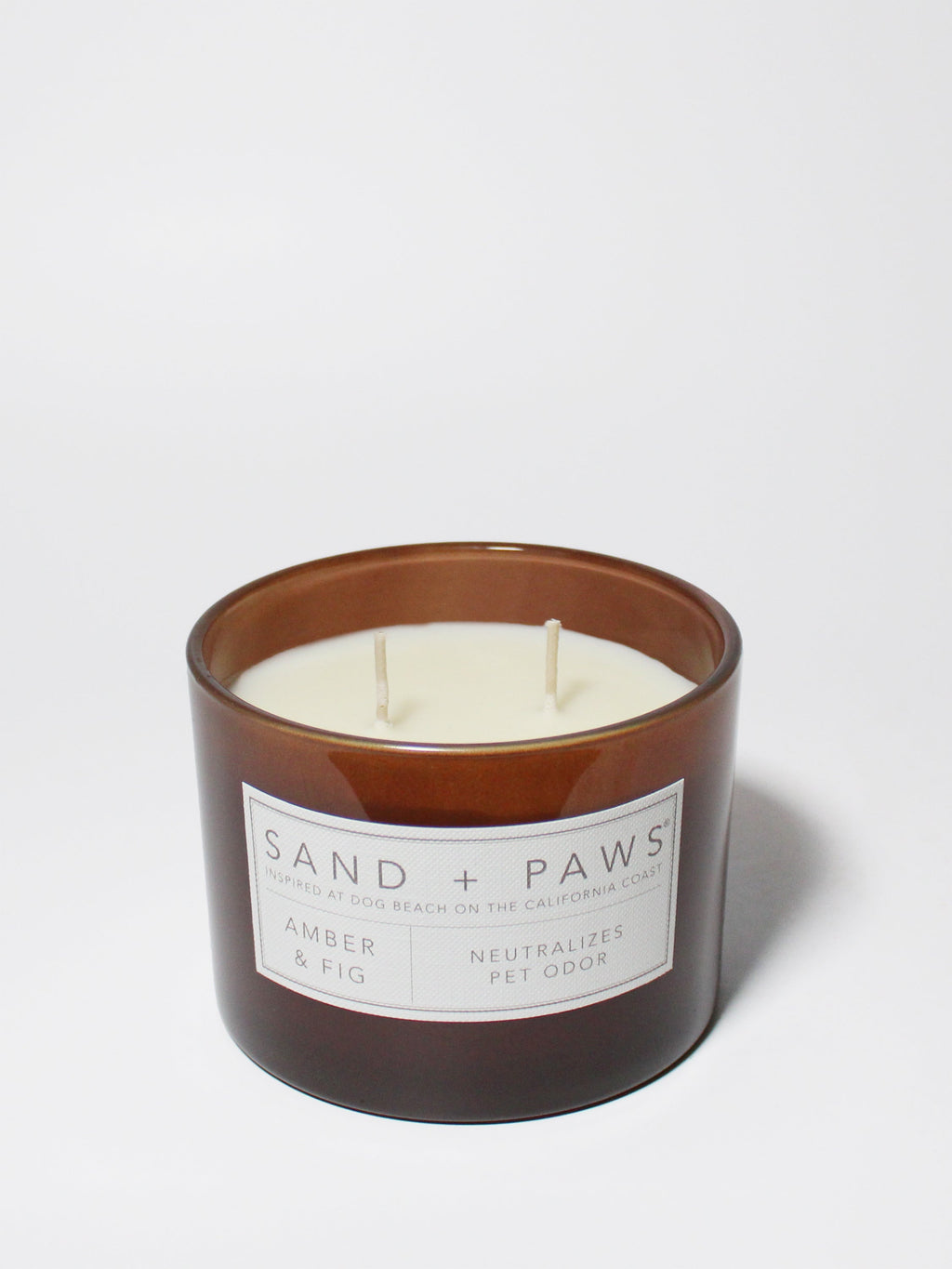 Sand + Paws Amber & Fig 12 oz scented candle Premium