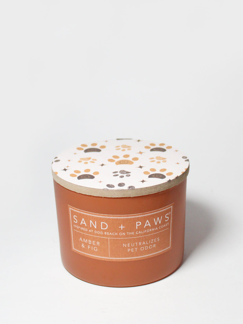 Sand + Paws Amber & Fig 12 oz scented candle Premium
