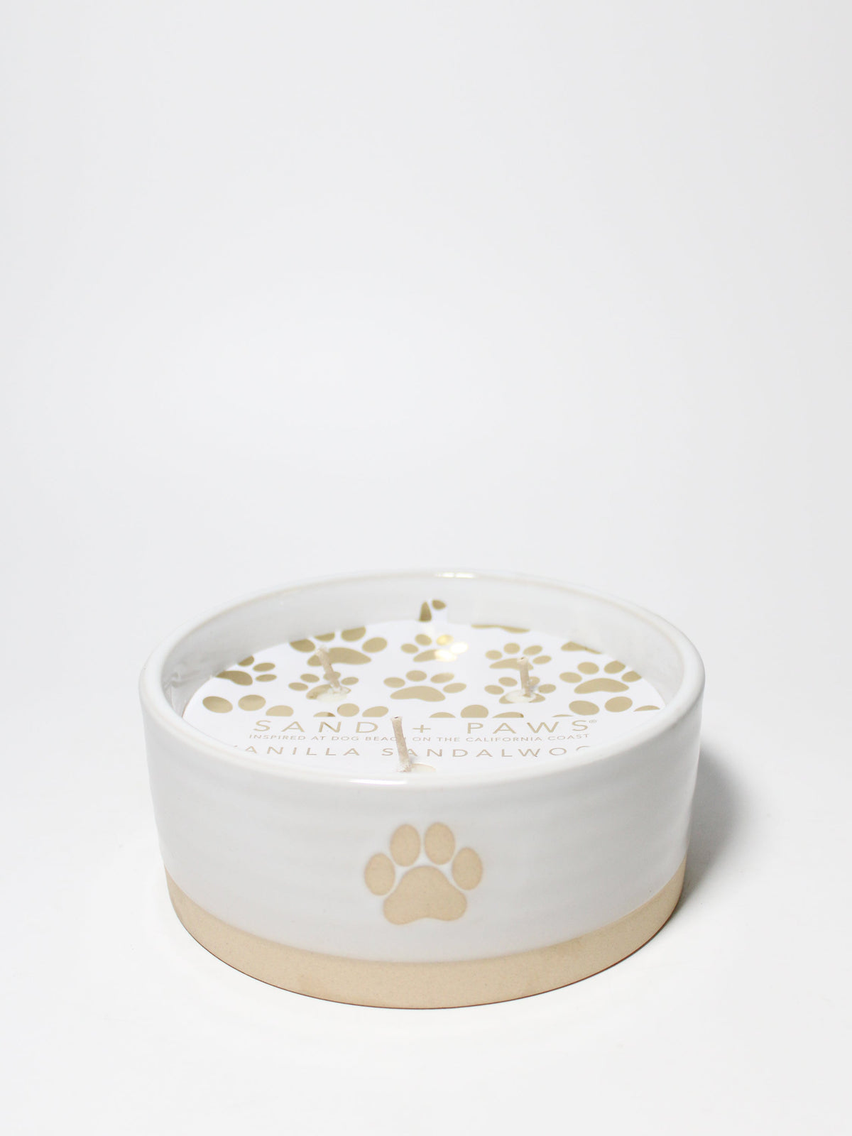 Sand + Paws Vanilla Sandalwood 12 oz scented candle Premium