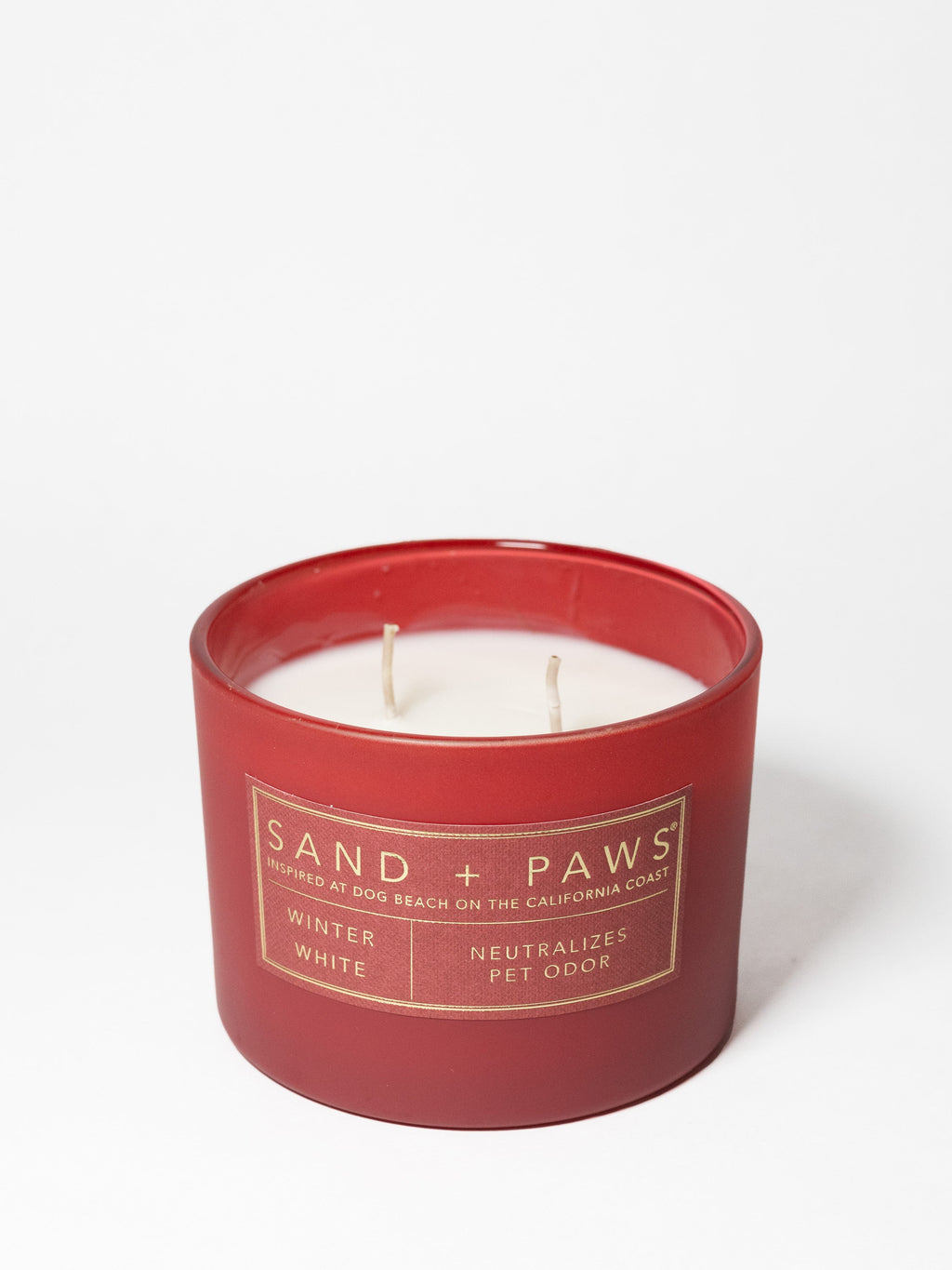 Sand + Paws Winter White 12 oz scented candle Premium