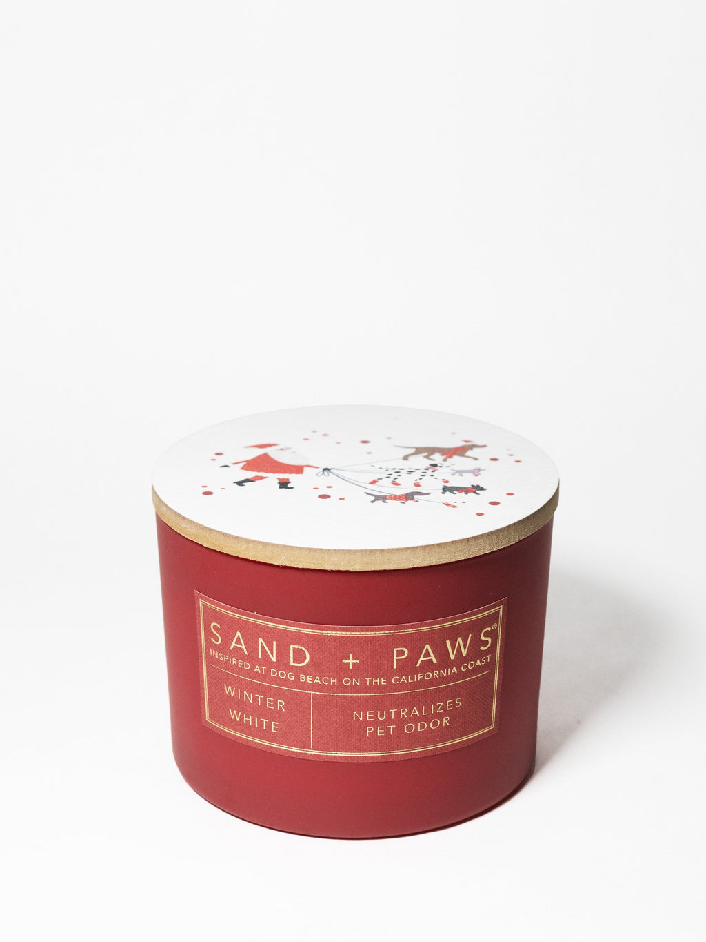 Sand + Paws Winter White 12 oz scented candle Premium
