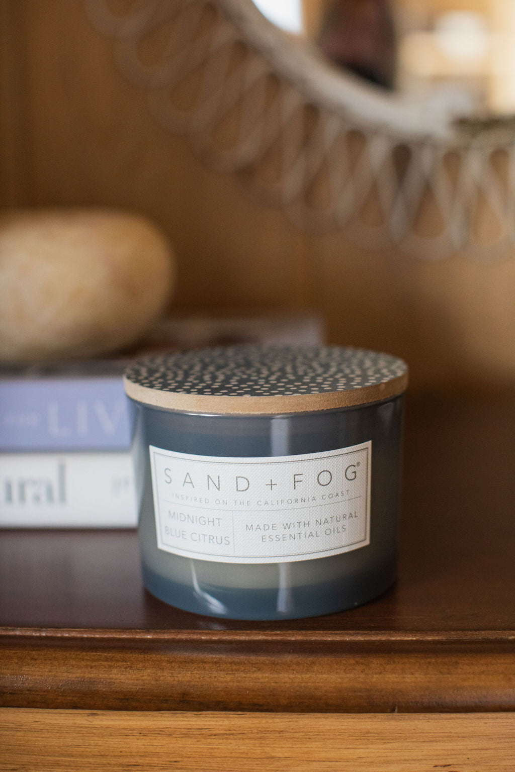 Midnight Blue Citrus 12 oz scented candle Premium