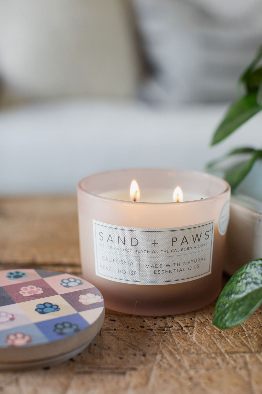 Sand + Paws California Beach House 12 oz scented candle Premium