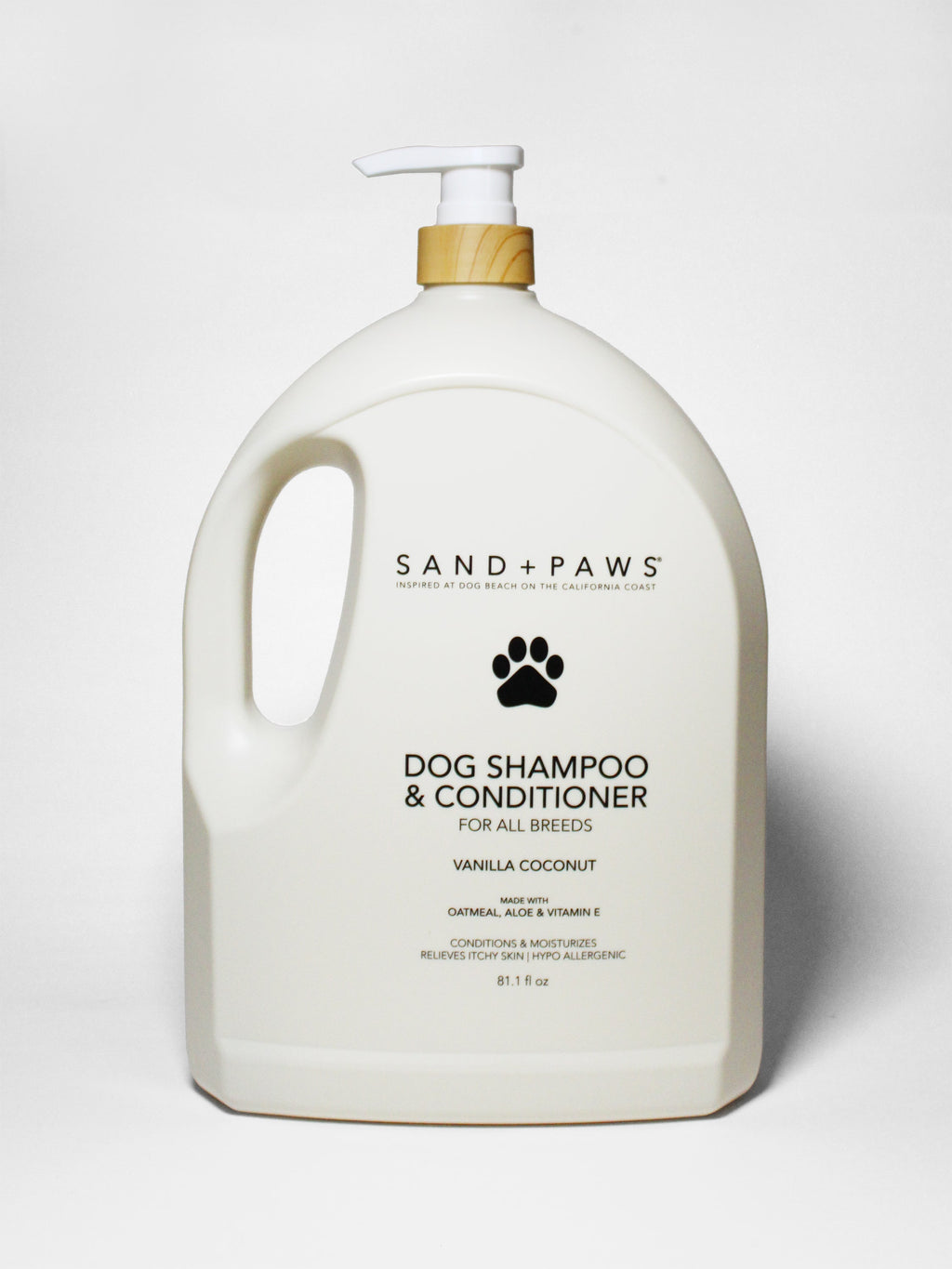 Sand + Paws Gentle Pet Shampoo & Conditioner - Vanilla Coconut