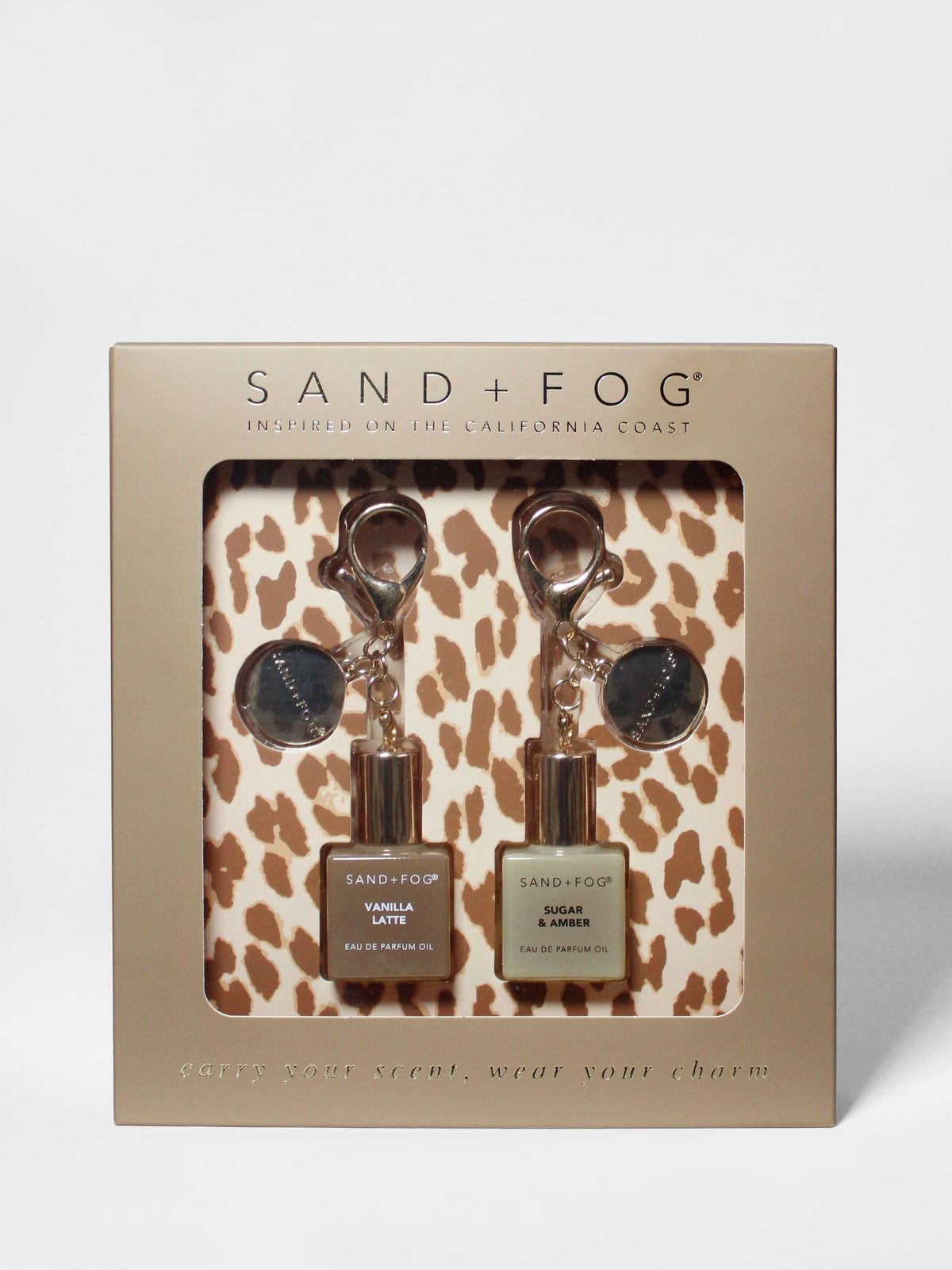 Bag Charm Luxurious Perfume Oil Rollerball Set - Vanilla Latte + Sugar & Amber
