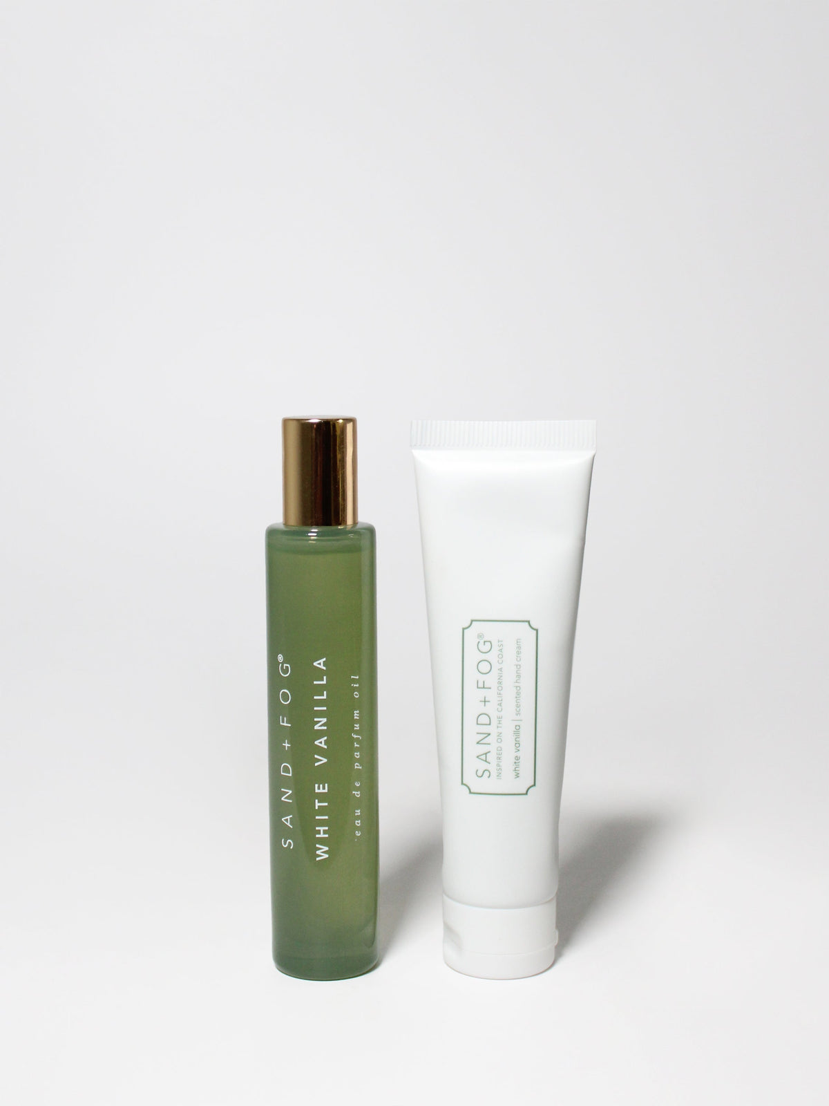 Hand Cream and Luxurious Perfume Oil Rollerball Set - White Vanilla