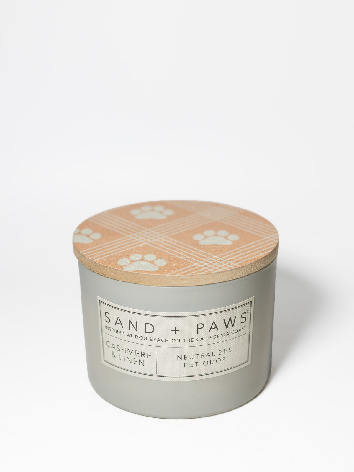 Sand + Paws Cashmere & Linen 12 oz scented candle Premium