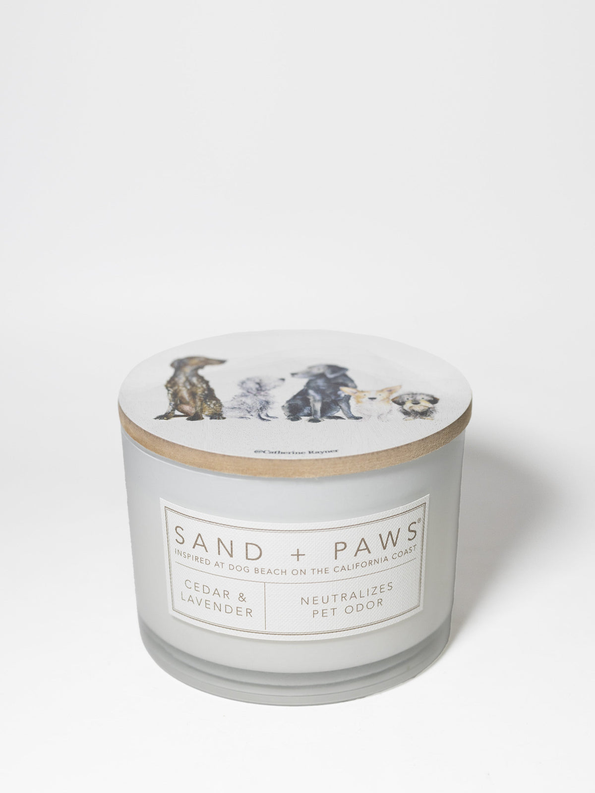 Sand + Paws Cedar & Lavender 12 oz scented candle Premium