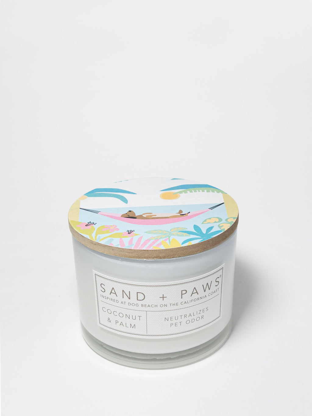 Sand + Paws Coconut & Palm 12 oz scented candle Premium
