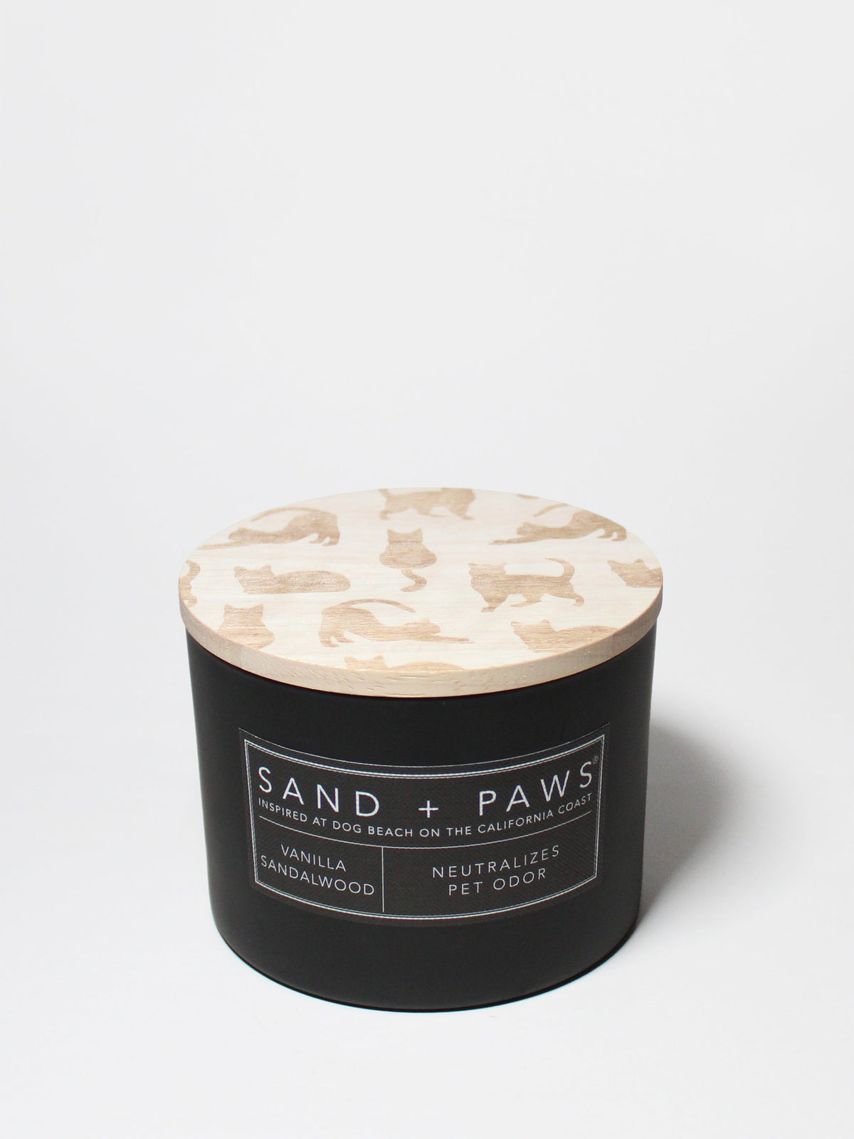Sand + Paws Vanilla Sandalwood 12 oz scented candle Premium