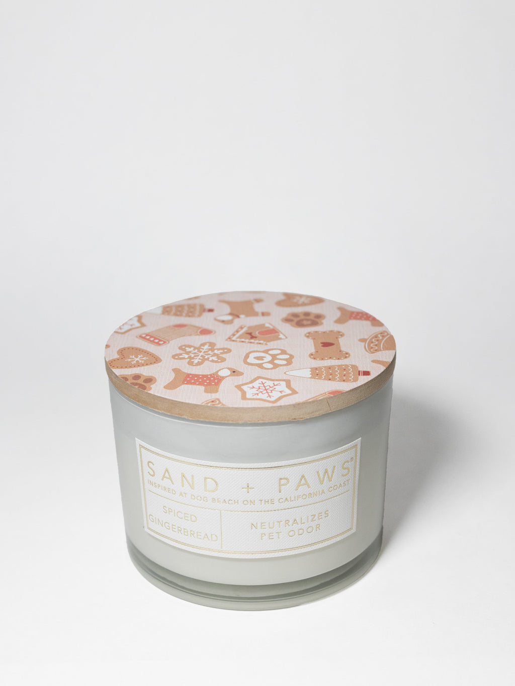 Sand + Paws Spiced Gingerbread 12 oz scented candle Premium